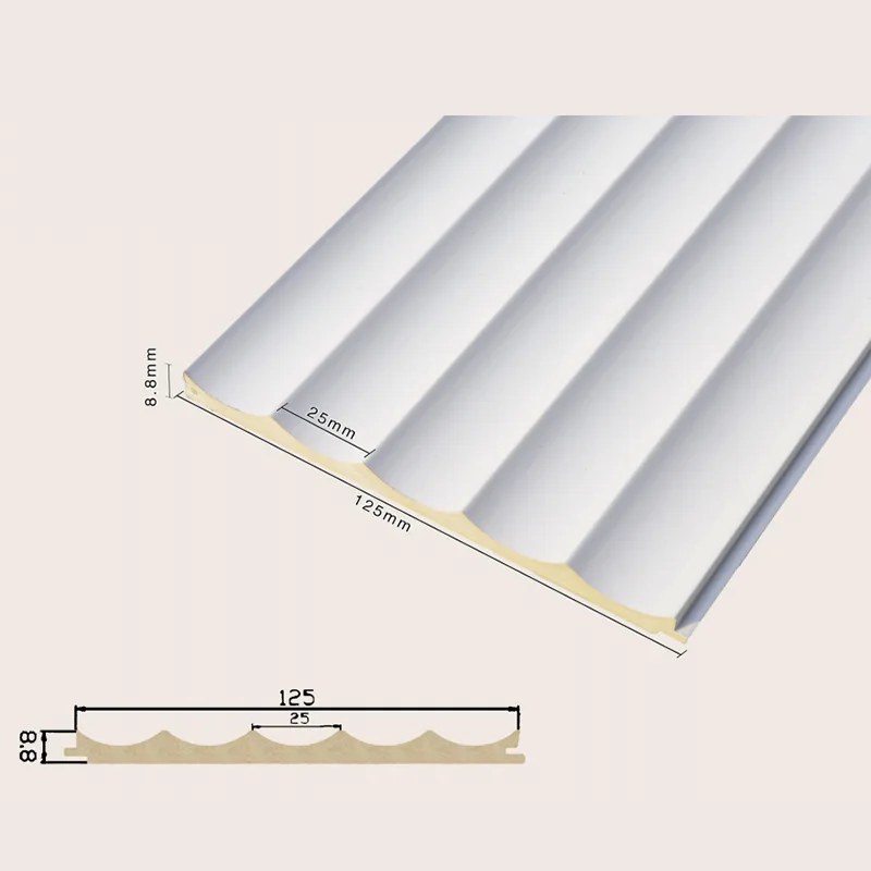 125 Masivna vgradna 5-mrežna nagubana stenska plošča